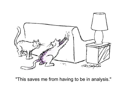 'This saves me from having to be in analysis.'