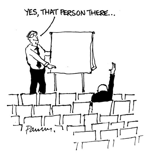 'Yes, that person there...'