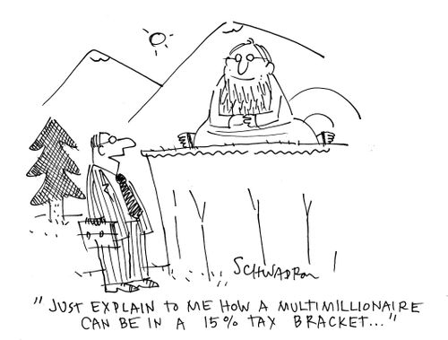 'Just explain to me how a multimillionaire can be in a 15% tax bracket...'