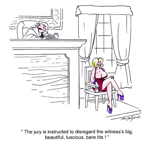 'The Jury is instructed to disregard the witness's big beautiful, luscious, bare tits!'