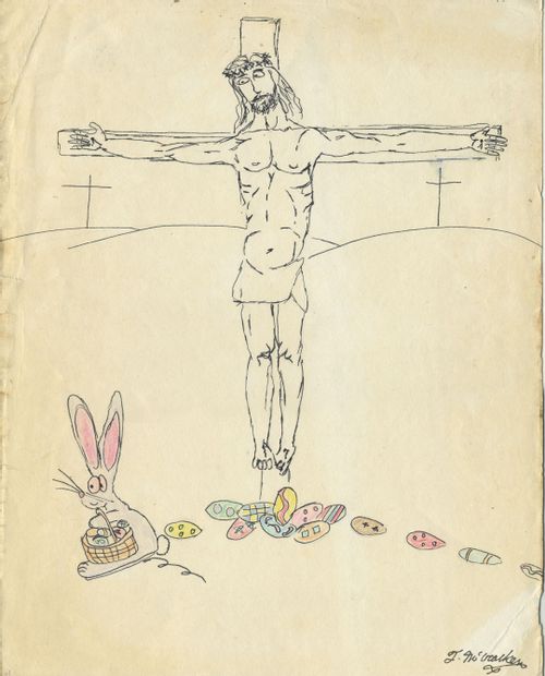 Christ and the Easter Bunny.