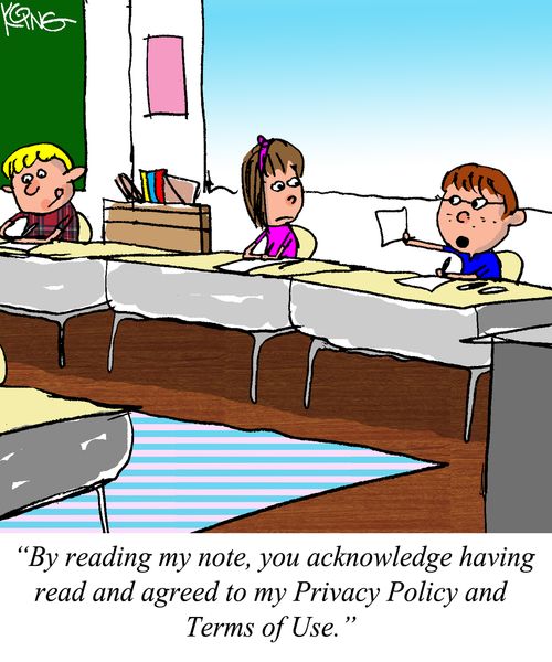 "By reading my note, you acknowledge having read and agreed to my Privacy Policy and Terms of Use."