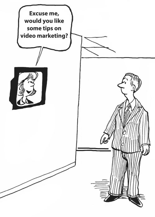 'Excuse me, would you like some tips on video marketing?'