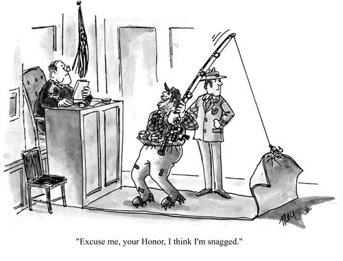 'Excuse me, your Honor, I think I'm snagged.'