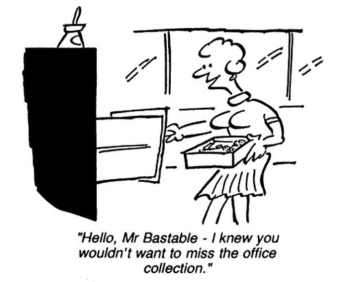 "I knew you wouldn't want to miss the office collection."