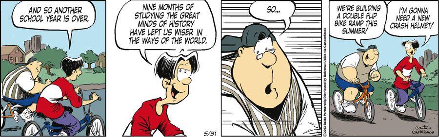"And so another school year is over. Nine months of studying the great minds of history have left us wiser in the ways of the world."