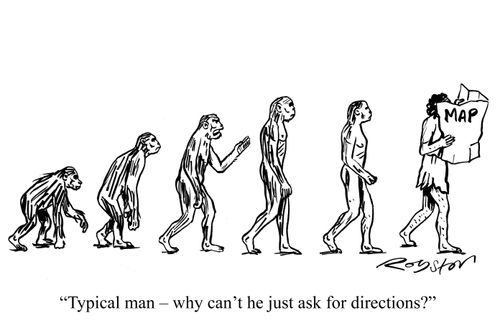 'Typical man - why can't he just ask for directions?'