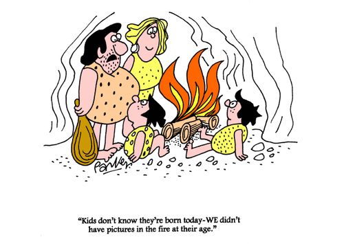 'Kids don't know they're born today - WE didn't have pictures in the fire at their age.'