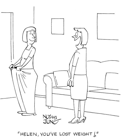 'Helen, you've lost weight!'