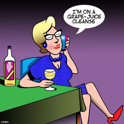 "I'm on a grape-juice cleanse."