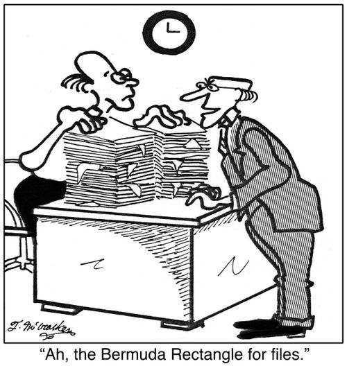 'Ah, the Bermuda Rectangle for files.'