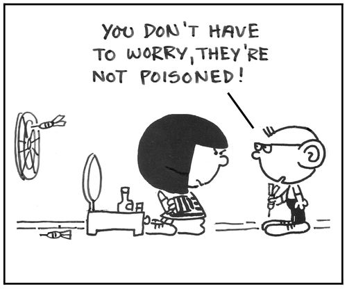 'You don't have to worry, they're not poisoned.'