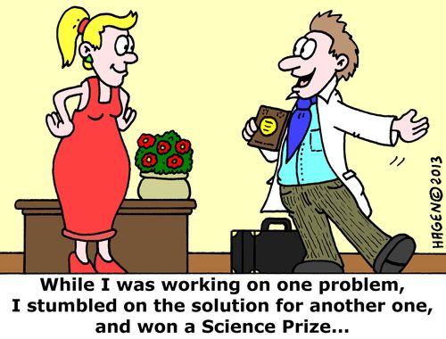 'While I was working on one problem, I stumbled on the solution for another one, and won a Science Prize...'