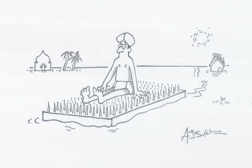 India, Floods, bed of nails.