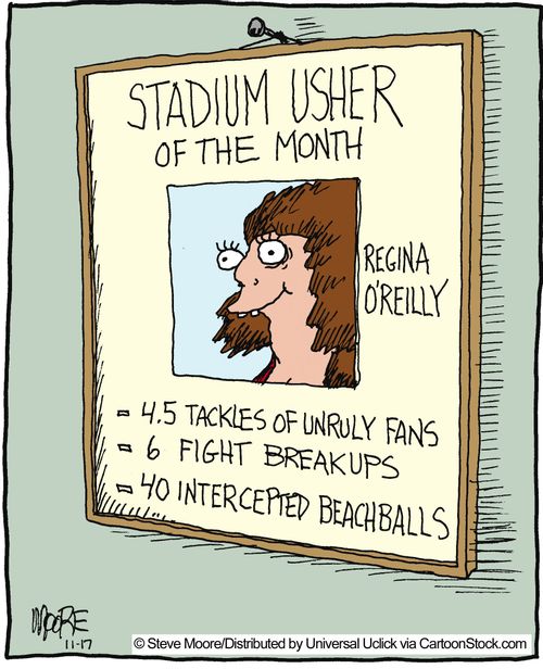Stadium usher of the month.