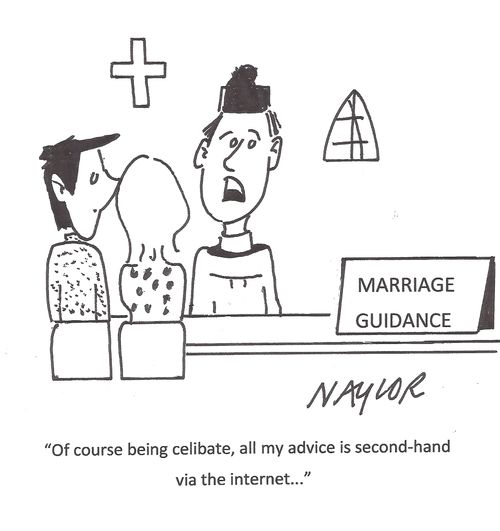 "Of course being celibate, all my advice is second-hand via the internet..."