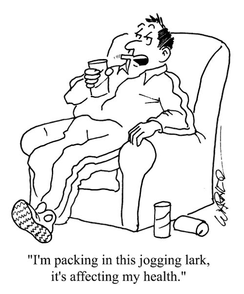 "I'm packing in the jogging. It's affecting my health."