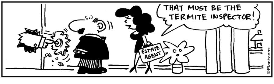 'That must be the termite inspector.'