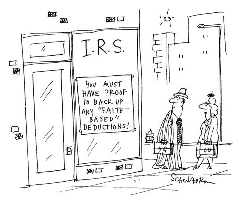 'You must have proof to back up any faith based deductions'