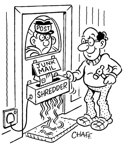 Junk Mail Shredder.