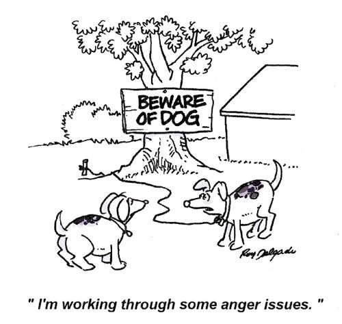 'I'm working through some anger issues.'