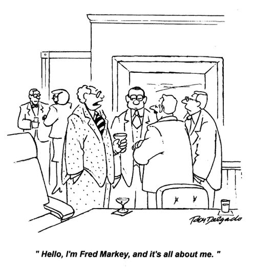'Hello, I'm Fred Markey, and it's all about me.'