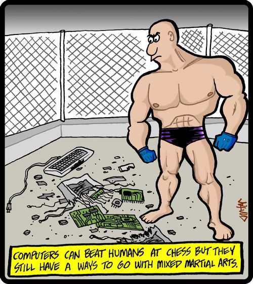 Computers can beat humans at chess but they still have a ways to go with mixed martial arts.