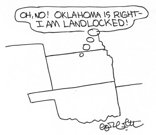 Landlocked Kansas.