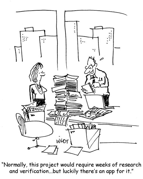 'Normally, this project would require weeks of research and verification...but luckily there's an app for it.'