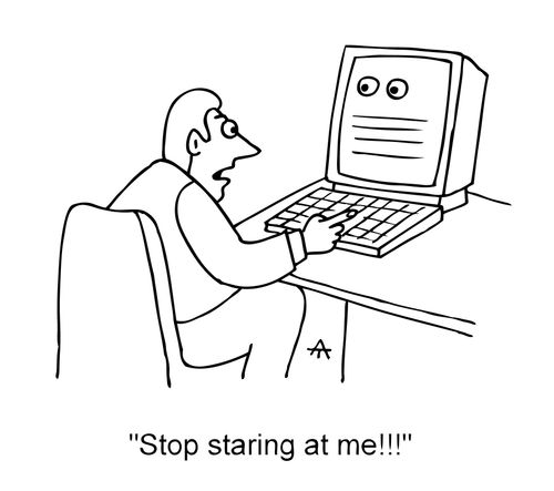 'Stop staring at me!!!'