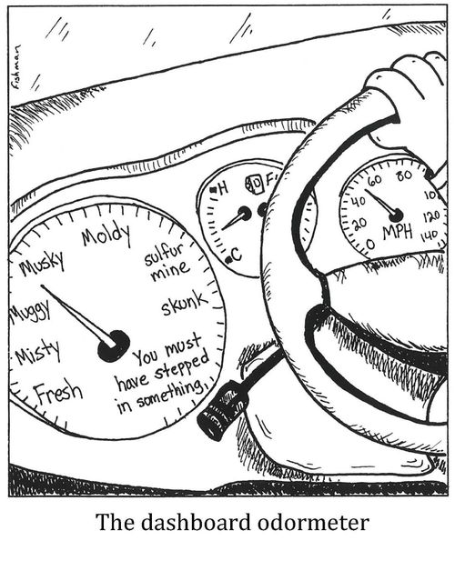 The dashboard odormeter 