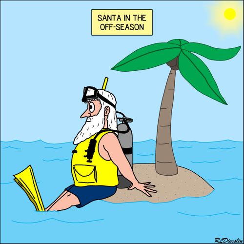 Santa in the off-season.