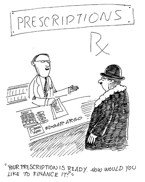 'Your prescription is ready. How would you like to finance it?'
