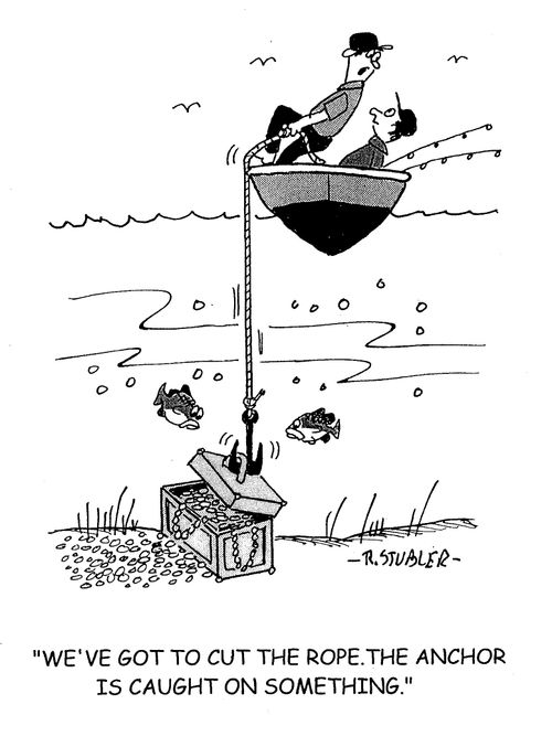 'We've got to cut the rope. The anchor is caught on something.'