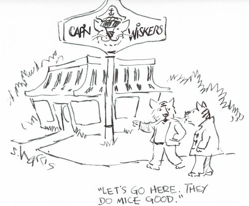 'Let's go here.  They do mice good.'