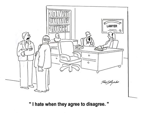 'I hate it when they agree to disagree.'