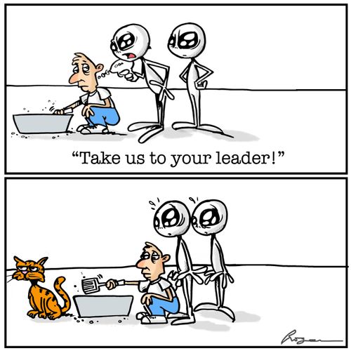 "Take us to your leader!"