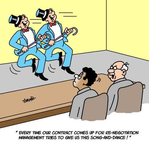 'Every time our contract comes up for re-negotiation management tries to give us this song-and-dance'