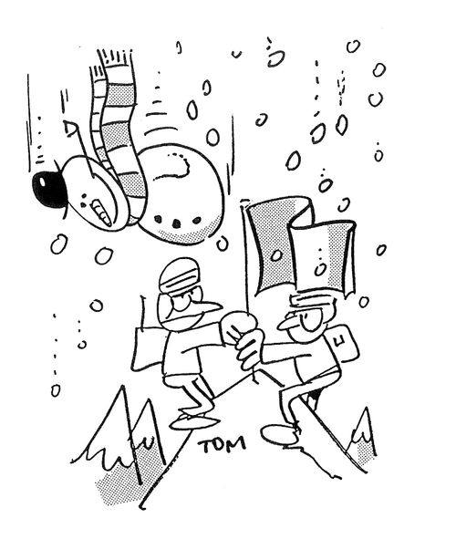 Snowman Falling From The Sky.