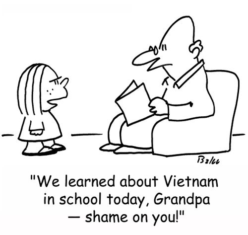 'We learned about Vietnam in school today, Grandpa -- shame on you!'