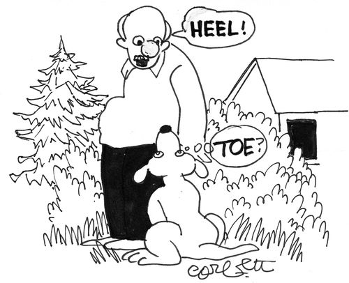 Heel!  Toe!