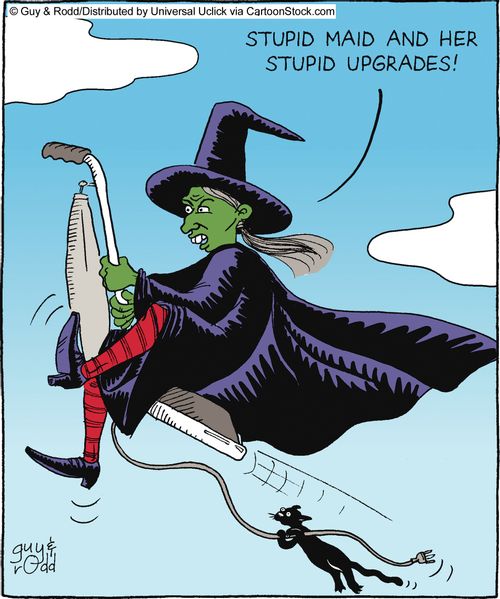 'Stupid maid and her stupid upgrades!'