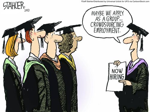 "Maybe we apply as a group....crowdsourcing employment."
