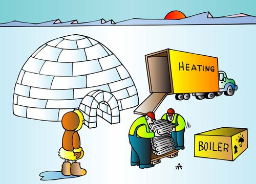 Heating for an igloo.