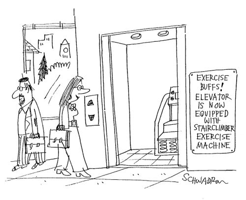 Elevator is Now Equipped With Stairclimber Exercise Machine
