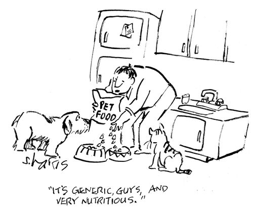"It's generic, guys, and very nutritious."