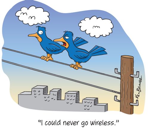 "I could never go wireless."