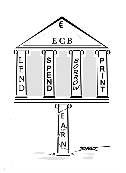 The Pillars of the European Central Bank.