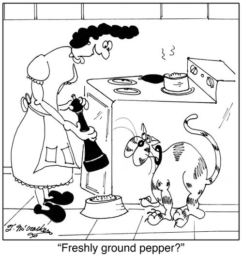 'Freshly ground pepper?'