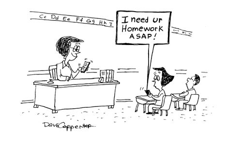 'I need ur homework ASAP!'